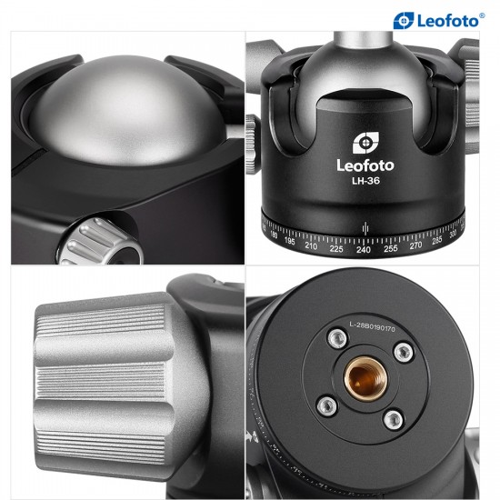 Leofoto LH-36 Low Profile Ball Head with Screw Clamp