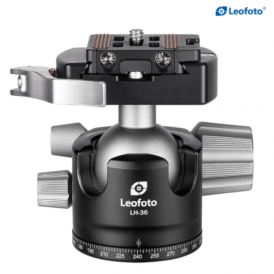 Leofoto LH-36LR Low Profile Ball Head with Quick Release Clamp