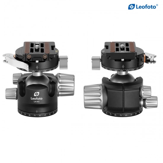 Leofoto LH-40PCL+NP-60 Low Profile Ball Head with Quick Release Clamp Leofoto LH-40PCL+NP-60 Low Profile Ball Head with Quick Release Clamp