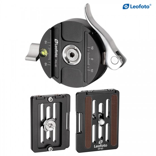 Leofoto LH-40PCL+NP-60 Low Profile Ball Head with Quick Release Clamp