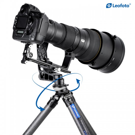 Leofoto LS-365CEX+PG-1 (Black) Leveling Head Ranger Series Tripod 36mm 5 Section 