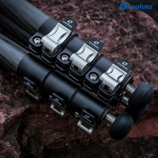 Leofoto LV-284C 4-Section Manba Carbon Fiber Tripod for use with with BV-5 Head System