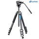 Leofoto LV-324C 4-Section Manba Carbon Fiber Tripod for use with with BV-10/5 Head System