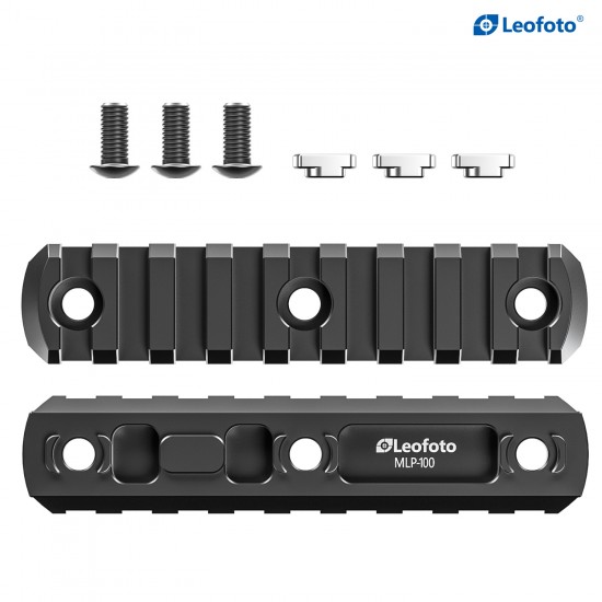 Leofoto MLP-100 M-LOK PICATINNY RAIL ALUMINUM 9 SLOT PLATE Leofoto MLP-100 M-LOK PICATINNY RAIL ALUMINUM 9 SLOT PLATE
