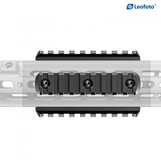 Leofoto MLP-100 M-LOK PICATINNY RAIL ALUMINUM 9 SLOT PLATE Leofoto MLP-100 M-LOK PICATINNY RAIL ALUMINUM 9 SLOT PLATE