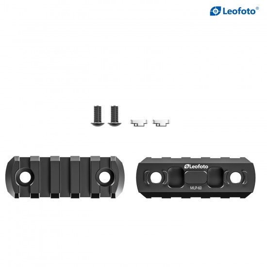 Leofoto MLP-60 M-LOK PICATINNY RAIL ALUMINUM 5 SLOT PLATE Leofoto MLP-60 M-LOK PICATINNY RAIL ALUMINUM 5 SLOT PLATE