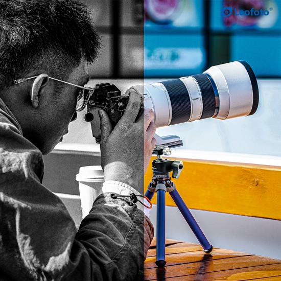 Leofoto MT-02C+LH-22 Blue Mini-Tripod